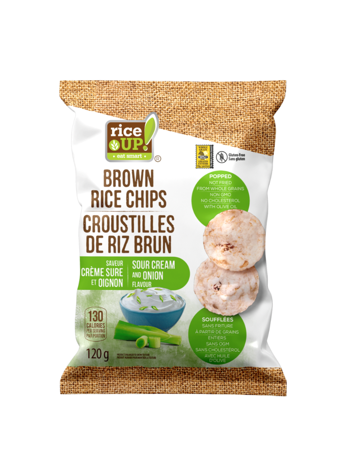 Rice Chips Sour Cream and Onion Flavour
