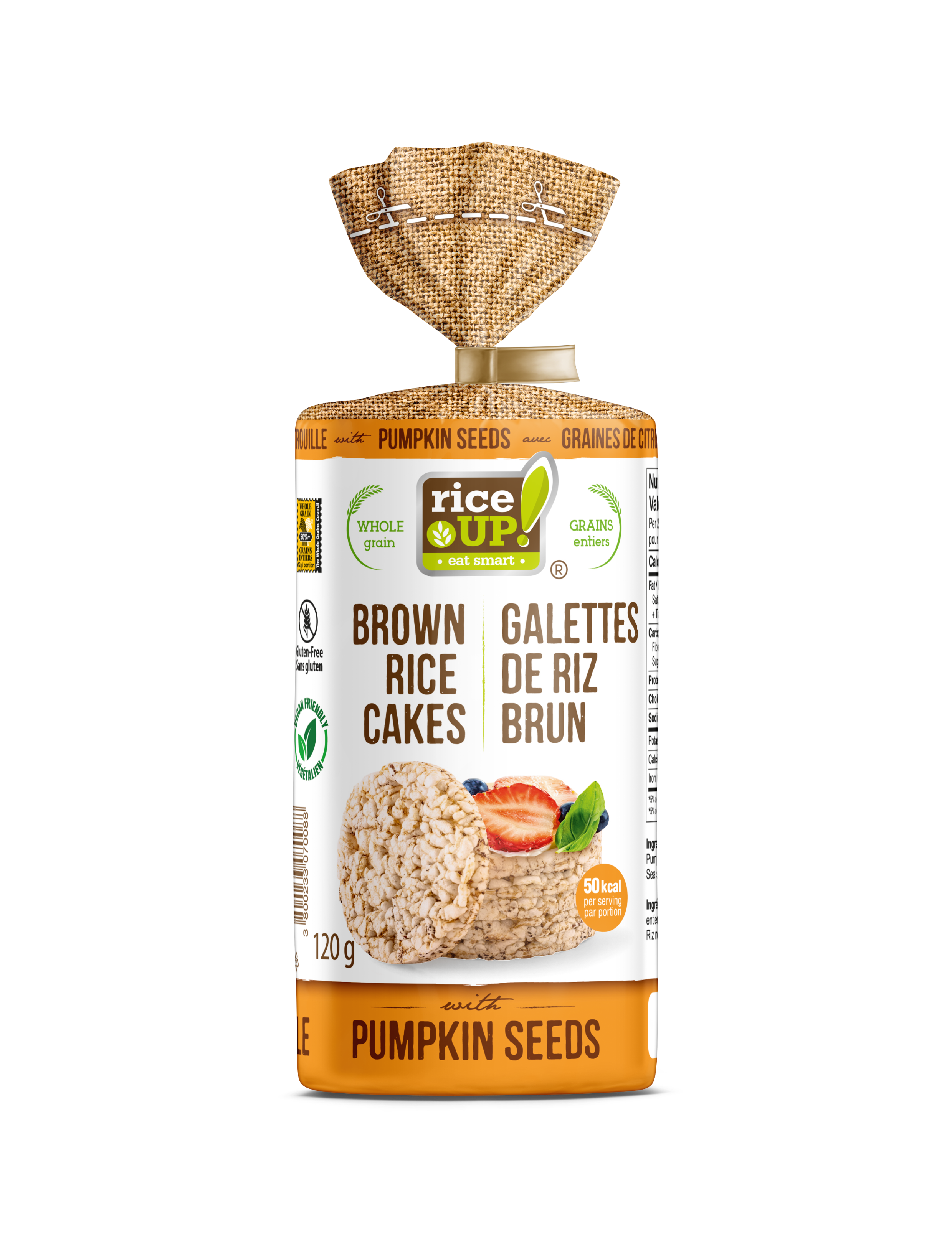 Rice Cakes With Pumpkin Seeds