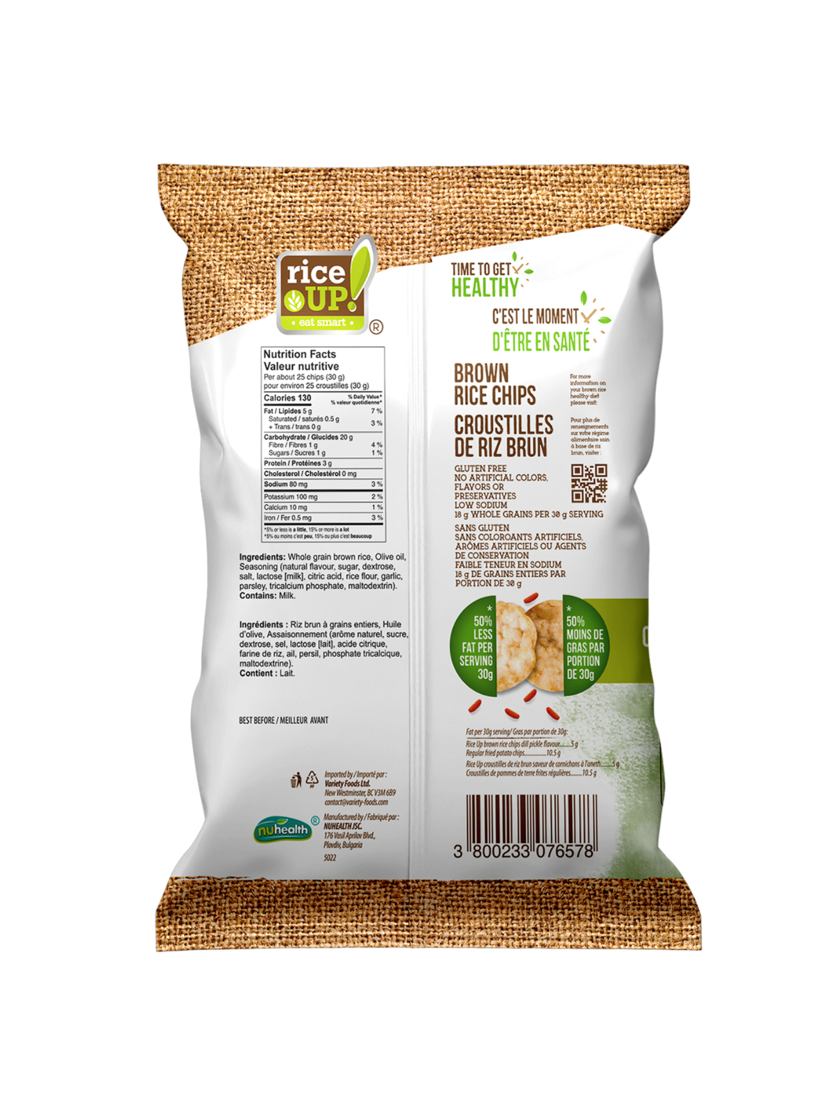 Rice Chips Dill Pickle Flavour
